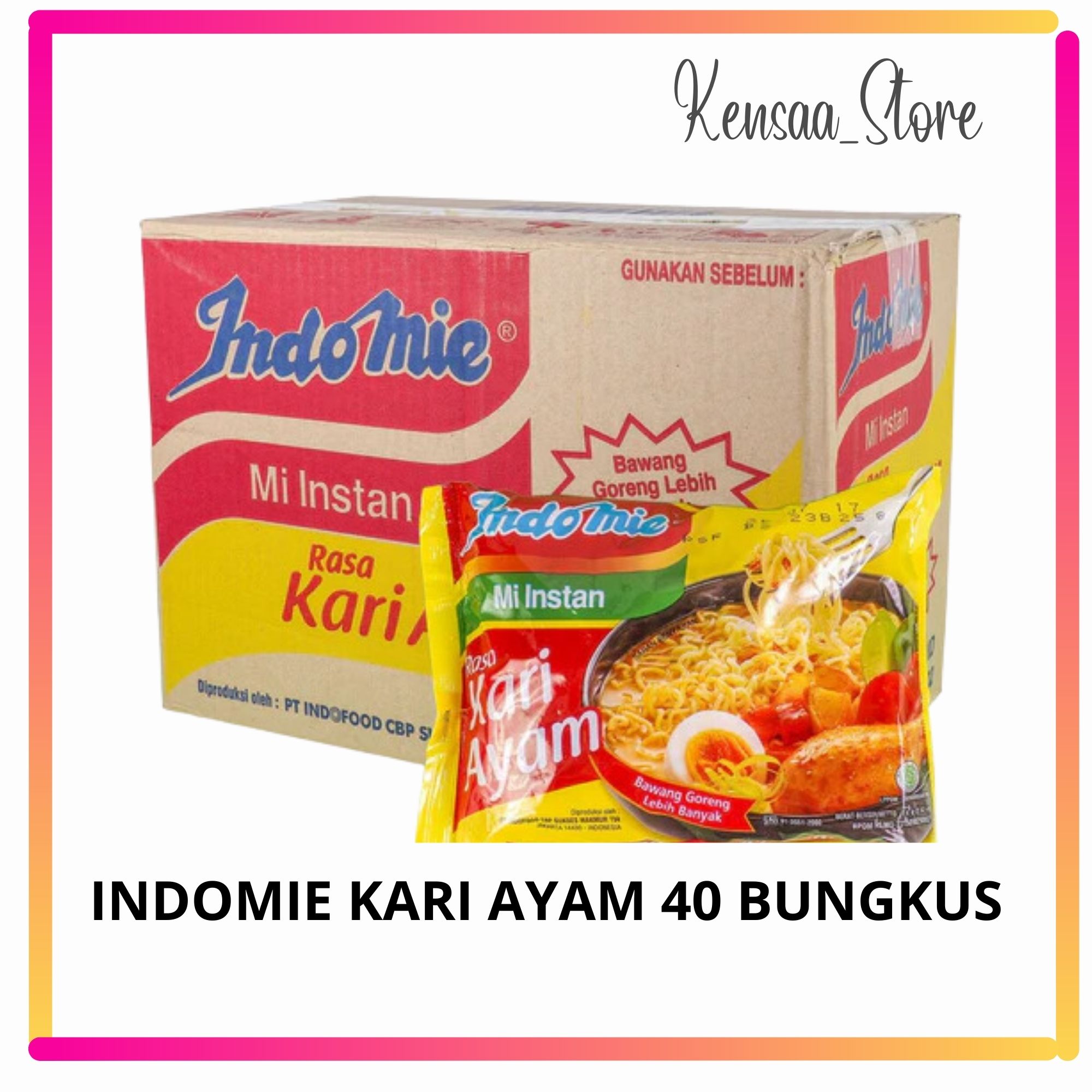 Indomie Kari Ayam Mie Instan Kuah 1 Karton Isi 40 Bungkus Promo