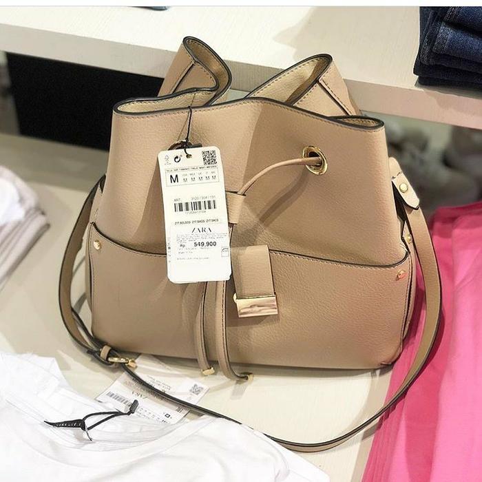 Tote Bag Wanita / Tas wanita zara pocket bucket ori import,supplier 1,harga