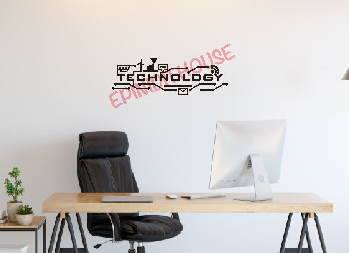 Stiker Technology Wallstiker Decor Dinding Ruang Kerja Office Kantor