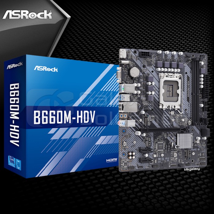 Asrock B660MHDV Intel LGA1700 B660 DDR4 Alder Lake Motherboard