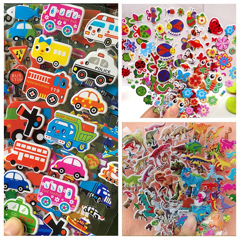 [LMB] Stiker 3D Anak / Sticker Timbul / Mainan Tempel Karakter | Lazada ...