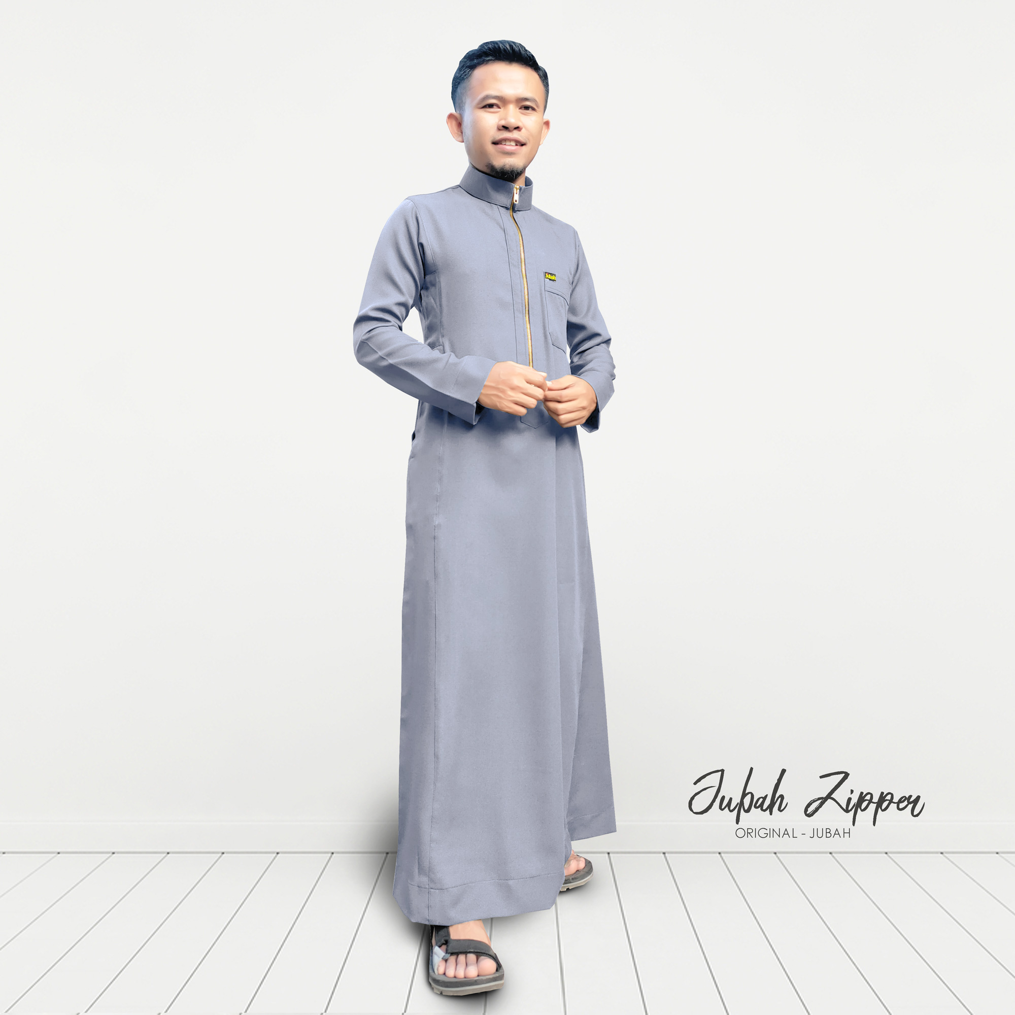 Shops jubah slim fit