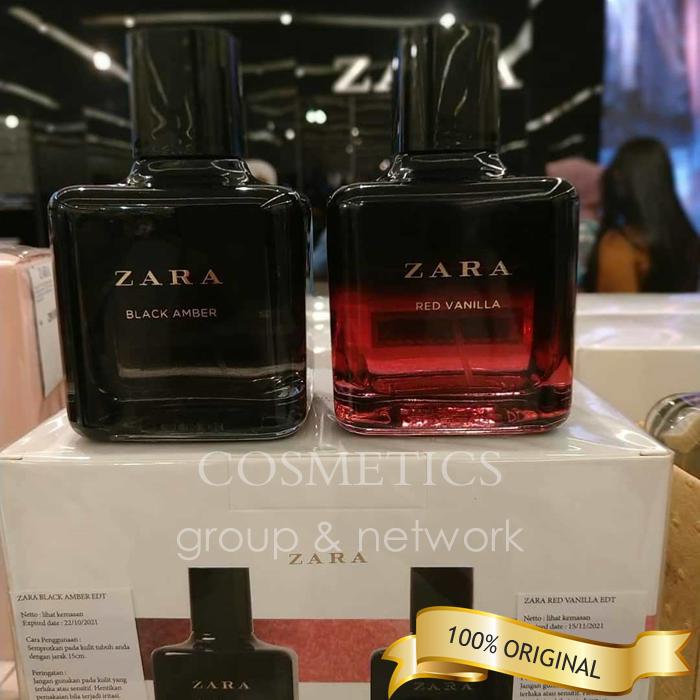 Zara Gift Set Red Vanilla Dan Black Amber New Box Segel 2in1 100mlx2 Original