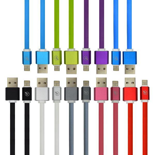 KABEL DATA FLAT 2IN1 FOR ANDROID DAN IPHONE WELLCOMM ORIGINAL