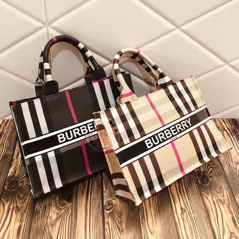burberry book tote bag