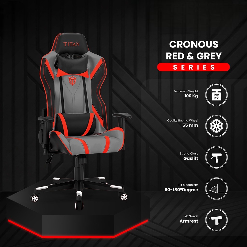 Kursi Gaming Series Premium Quality Seat / Kursi Gaming Red Grey
