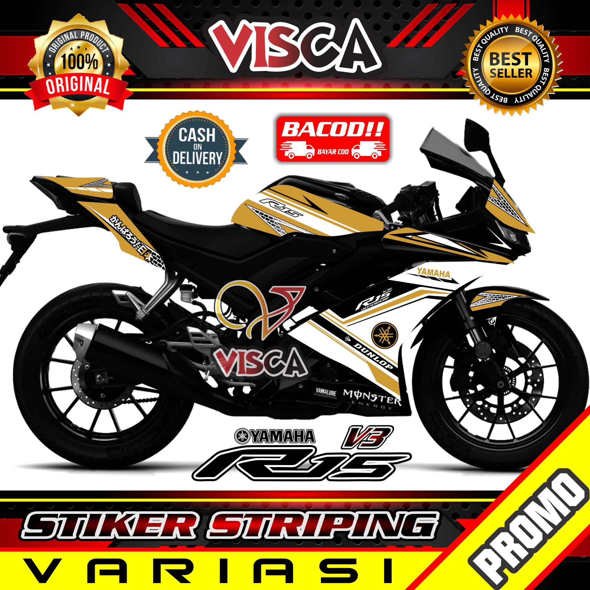 Striping R15 V3 - Stiker Sticker Striping Variasi Lis R15 V3 - Striping ...