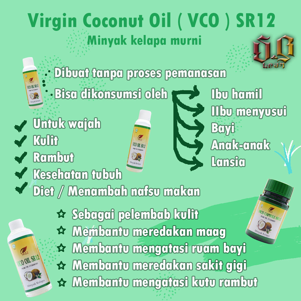 Virgin Coconut Oil Minyak Kelapa Murni Sr12 Vico Vco Atasi Ruam Popok Biang Keringat Memelihata Kesehatan Lazada Indonesia