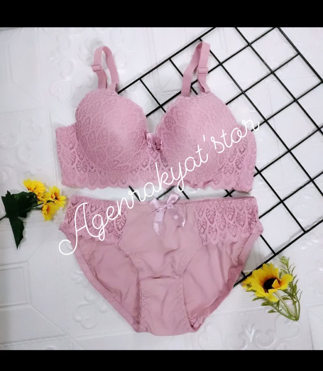 CD DITEMPAT BRA SET bh + Bra BRUKAT TEBARU BH Brukat dengan Kawat, Cup