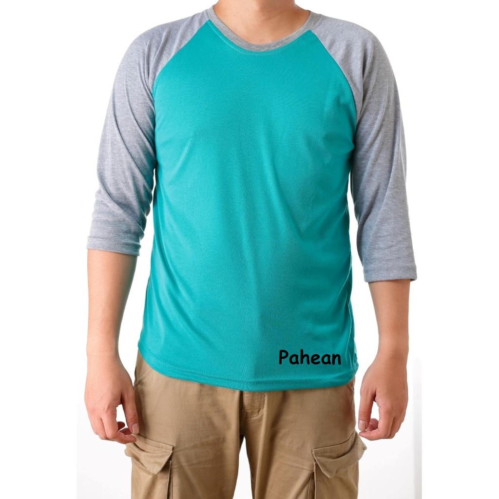 Kaos Raglan Pria Polos 3/4 Tosca AbuXL () (XL)
