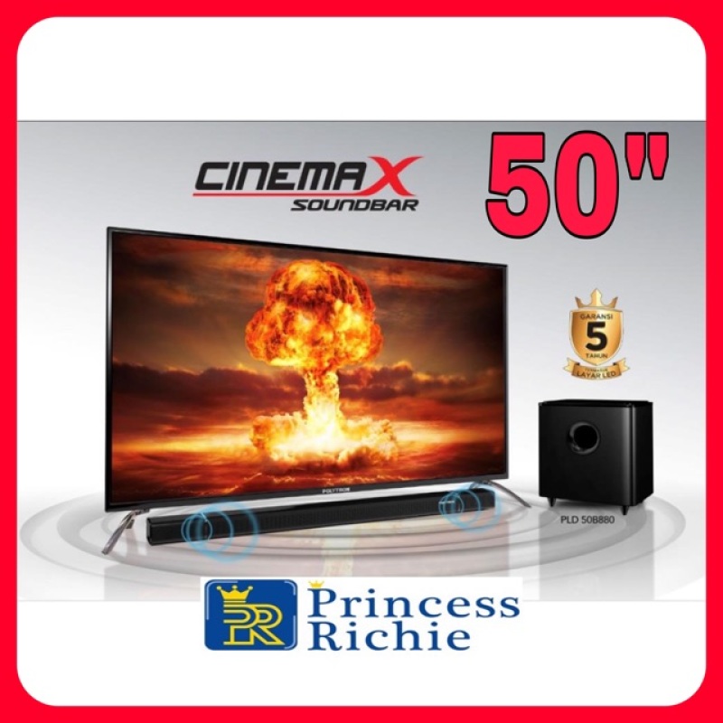Polytron Led Tv 50 inch PLD 50B880 sound bar