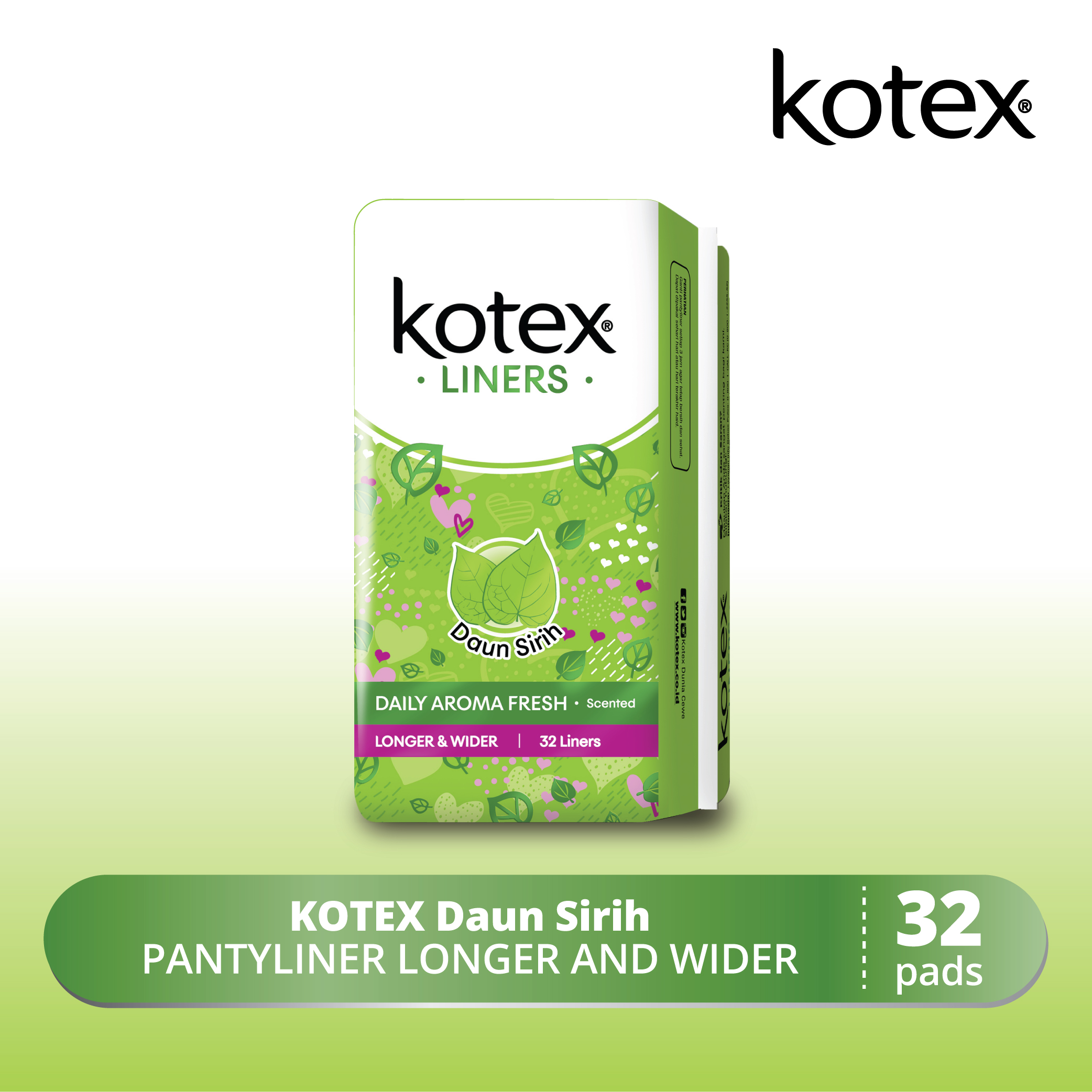 Kotex Liners Daun Sirih Longer & Wider 32s | Lazada Indonesia