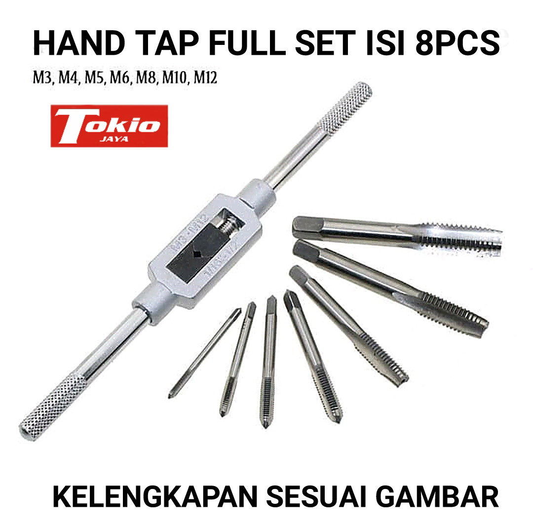 HAND TAP HANDTAP HAND TAP SET ISI 8 M3M12 HANB TAP ALAT TAPPING