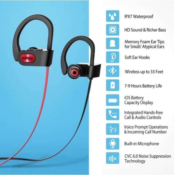 Termurah dan Bisa COD!!! MPOW D3 / MPOW FLAME BLUETOOTH HEADPHONES, IPX7  WATERPROOF EARBUD Sedia Juga In ear monitor/In ear earphone/In ear monitor  wireless/In ear monitor wireless system/In ear | Lazada Indonesia