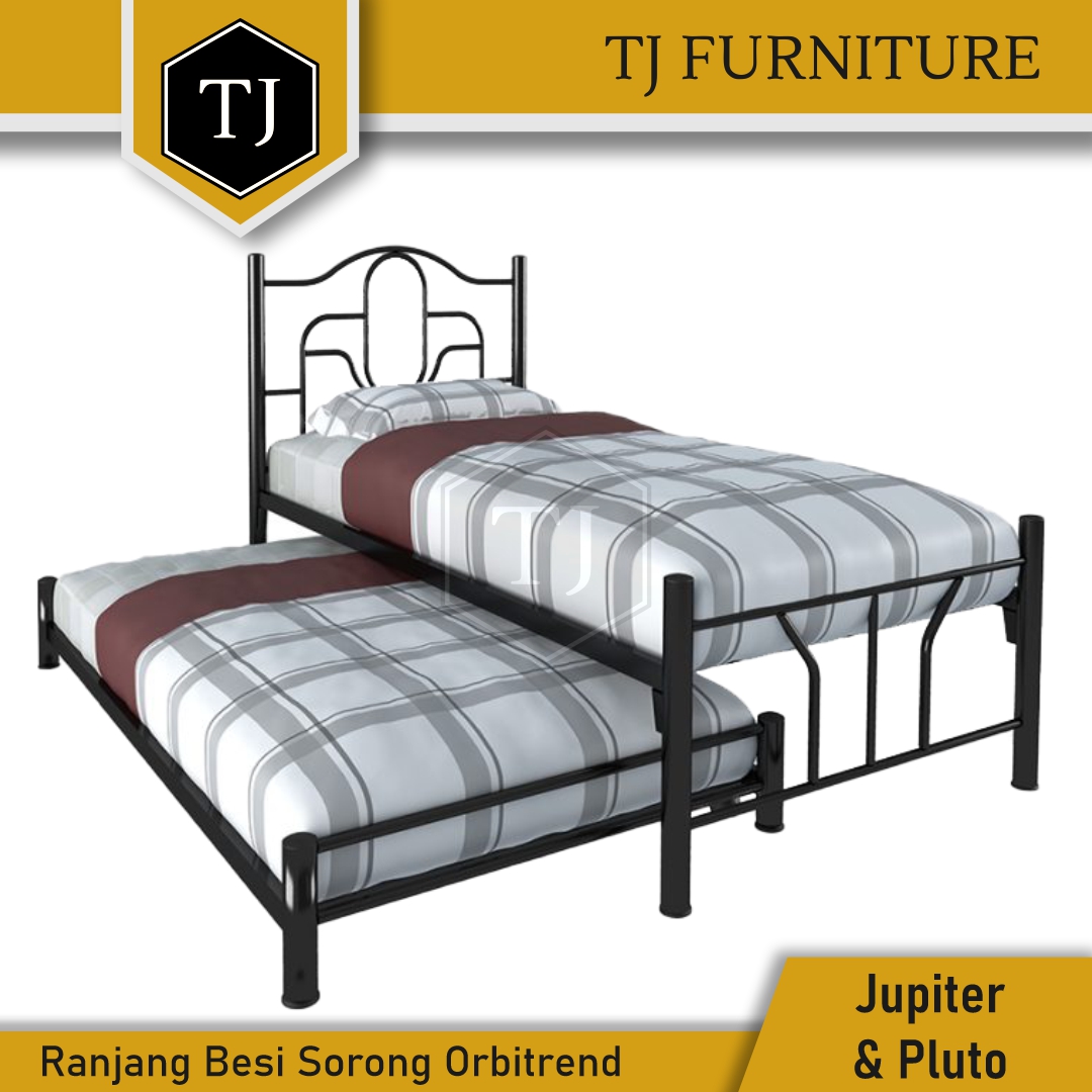 Orbitrend Jupiter Dan Pluto Ranjang Single Sorong Besi Tempat Tidur