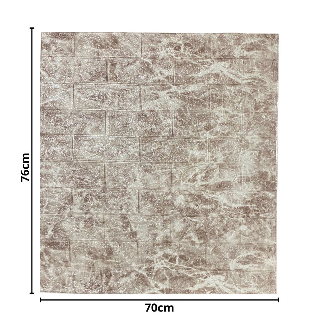 Wallpaper Dinding Foam 3D Motif Batu Bata Corak Ukuran 76 x 70 CM