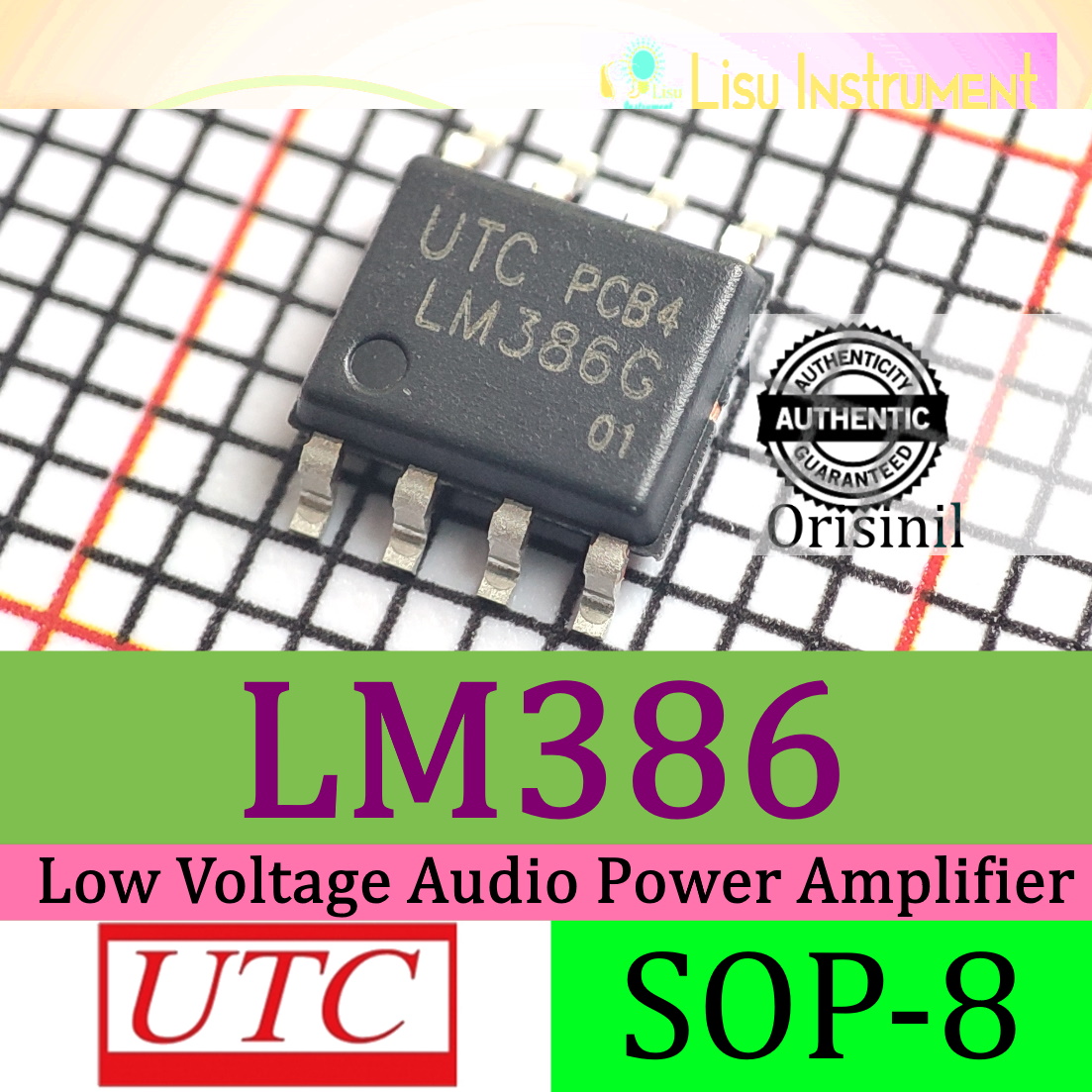 LM386 Low Voltage Audio Power Amplifier SOP-8 UTC ORIGINAL | Lazada