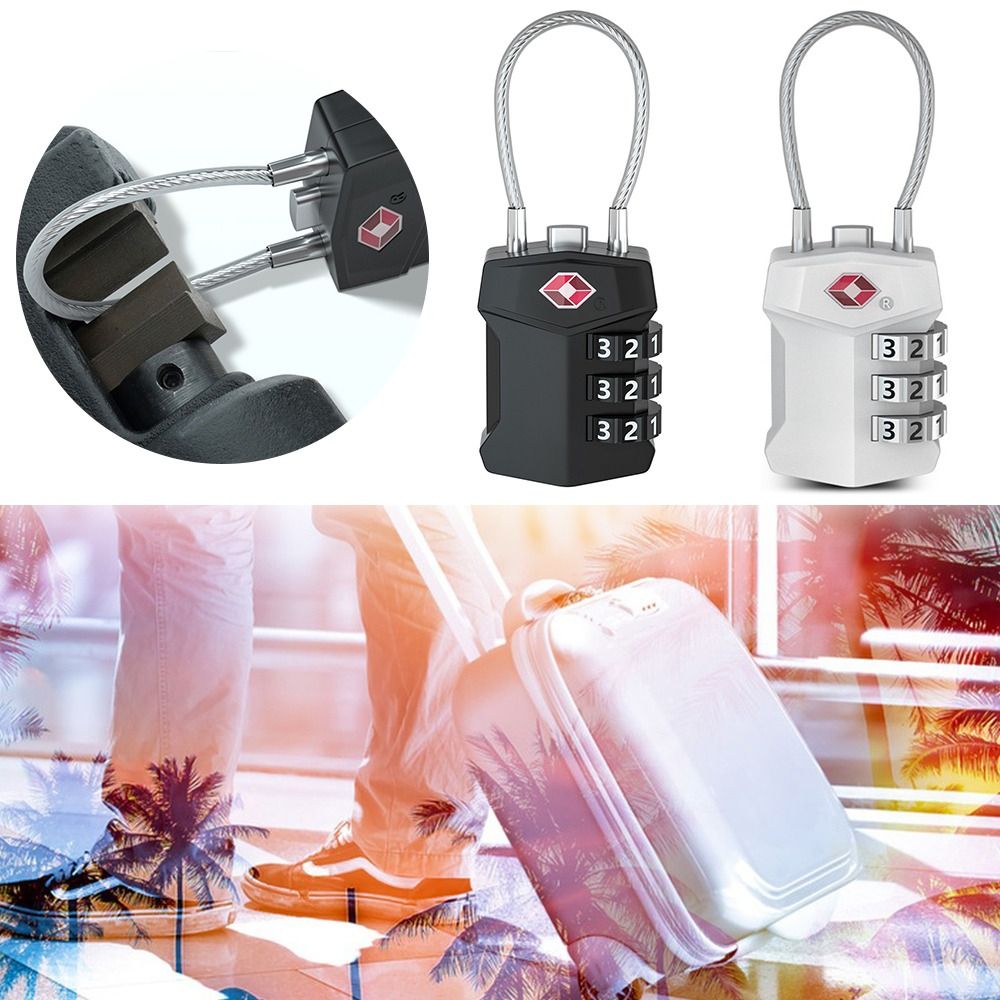 HETU070703. Anti-theft Cabinet Locker Travel Safely Luggage Password Lock TSA Customs Code Lock 3 Digit Combination Lock Bag Padlock