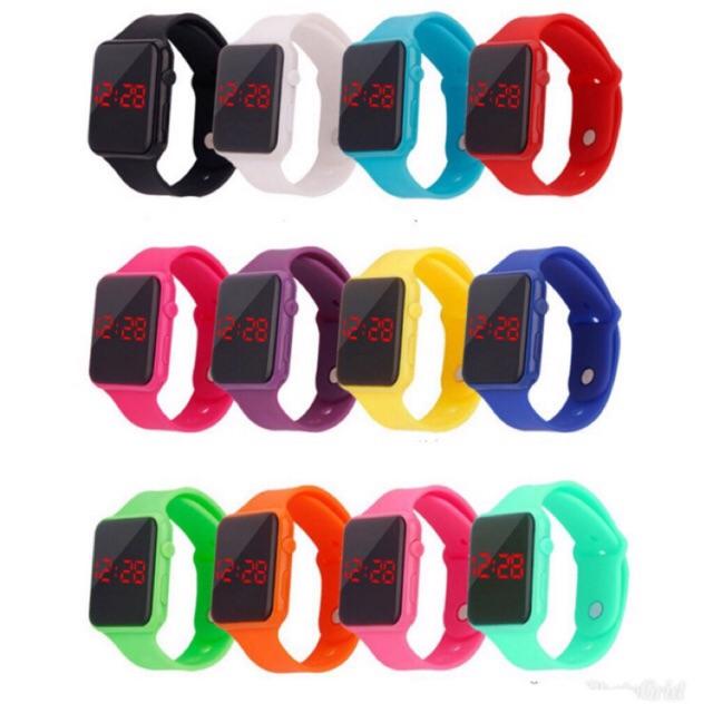 169 Jam Tangan Digital LED Apple Jam Tangan Pria Sport Digital Korea Fashion Men Women Silicone Watch Jam Tangan LED Digital Fashion Kids & Teenager DISPLAY Watch Watches Import