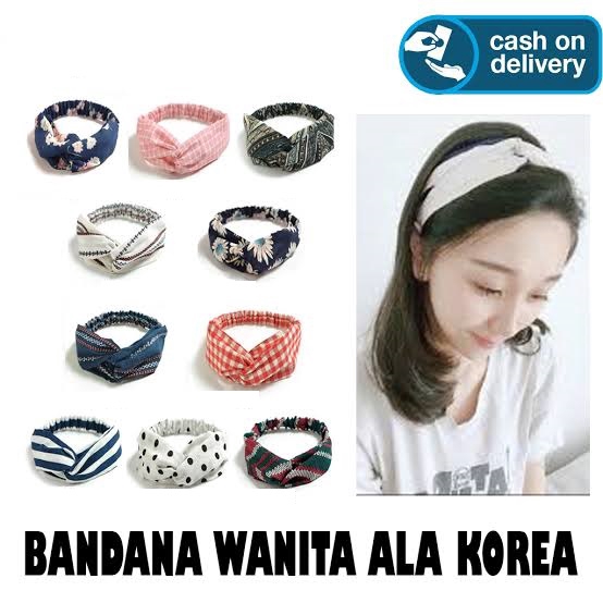 Bando Rambut Ala Korea Bandana Korea Headband Bando Kepala Lazada Indonesia 