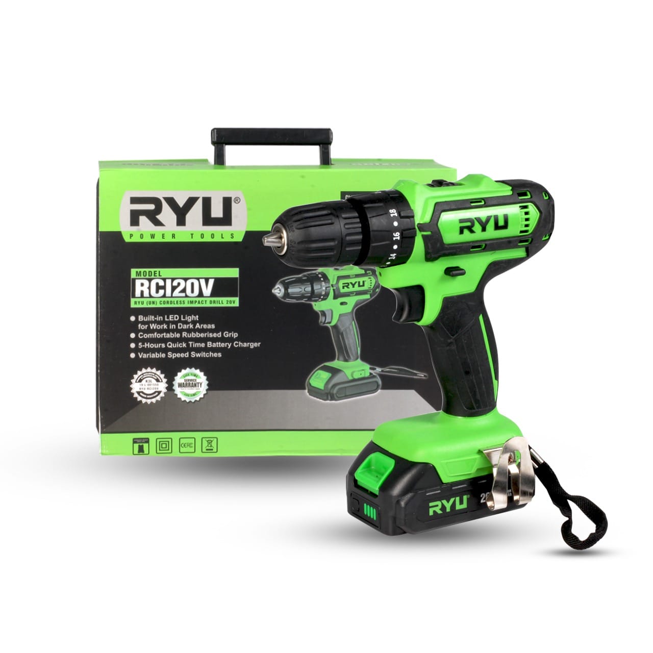 RYU 20V KOPER RCI20V Cordless Impact Drill Mesin Bor Baterai / Cordless ...