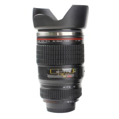 Caniam Lensa Kamera Coffee Cup, TRAVEL MUG-Kamera EOS 28-135mm Model Stainless 480 Ml Thermos (Hitam)