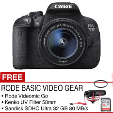 Canon EOS 700D Kit 18-55mm IS STM - Hitam + RODE Basic Video Gear