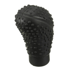 Car Gear Shift Knob Cover Auto Tombol Shift Elastisitas Meliputi Nonslip Soft Silicone Black-Intl