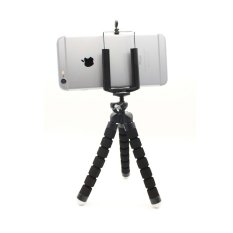 Car Phone Fleksibel Octopus Tripod Bracket Selfie Stand Mount untuk Kamera Ponsel (Hitam)