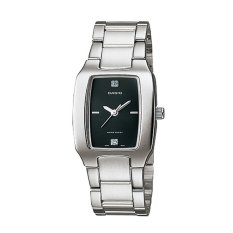 Casio Analog Jam Tangan Wanita - Silver - Strap Rantai - LTP-1165A-1C2