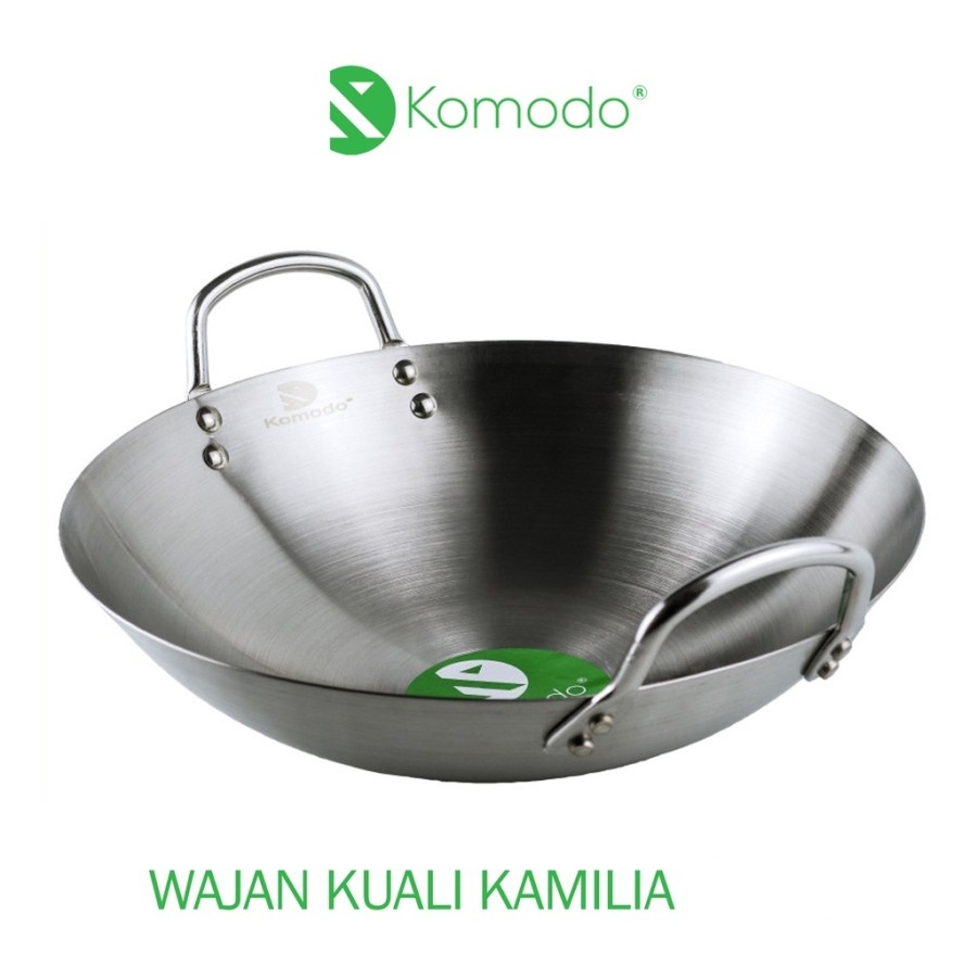 Wajan Kuali Penggorengan Stainless Komodo 50 cm / Cookware / Fry Pan ...