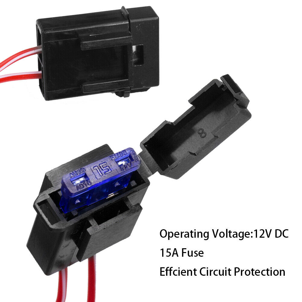 Anyike Bộ Dây Điện Rơle 12V 40A Bộ Dây Đèn Làm Việc Bộ Dây Cáp Công Tắc Bật/Tắt Chống Nước Đèn LED Làm Việc H11 Honda Nissan Dành Cho Đèn LED Lái Xe Địa Hình