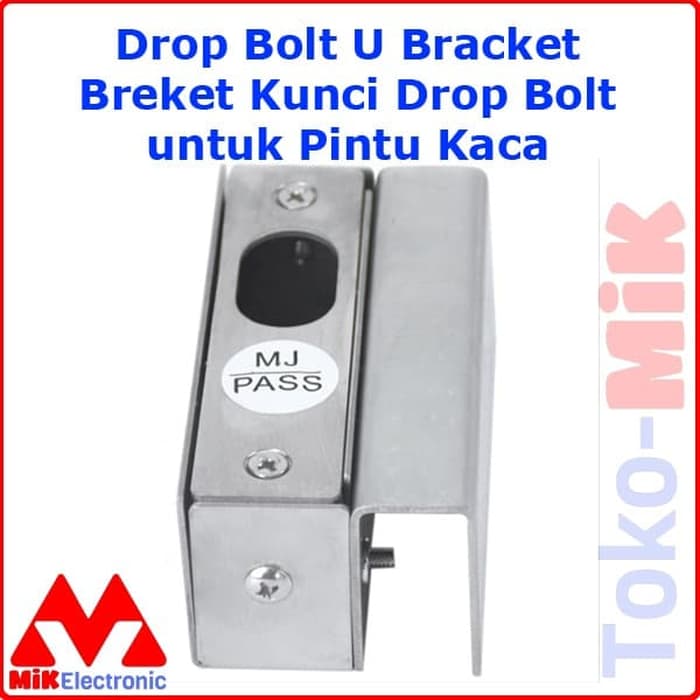 DROPBOLT U BRACKET DROP BOLT BREKET KUNCI PINTU KACA ACCESS DOOR
