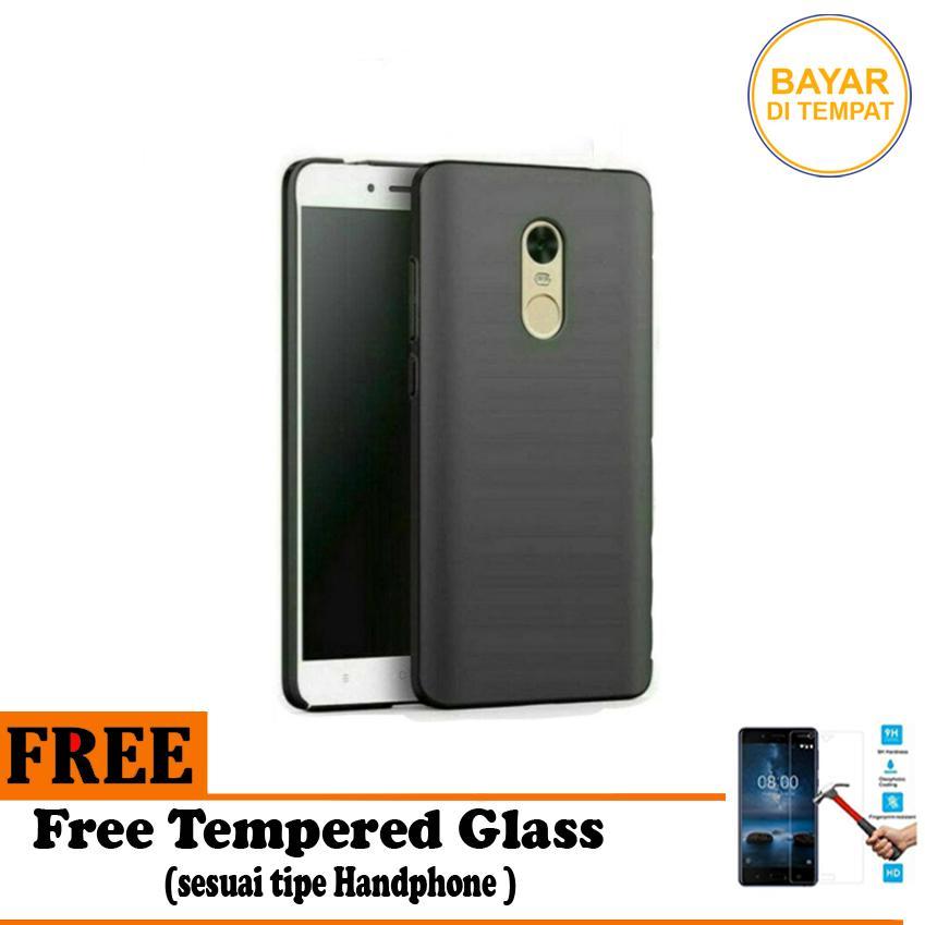 Kondom Hp / Softcase / Casing Ultraslim Case Matte Black Space Untuk Xiaomi Redmi 5 Plus / 5+ / Note 5 - Free Tempered Glass