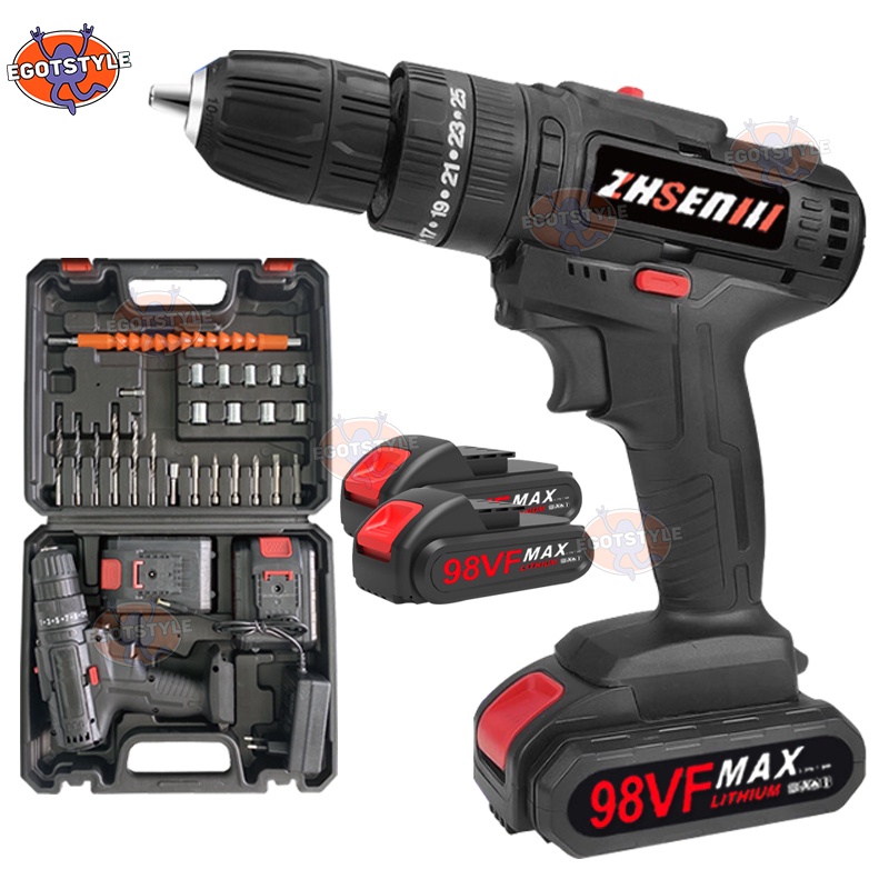 Bor Baterai / Bor dampak / Mesin Bor Cordless / Bor Listrik / Beton