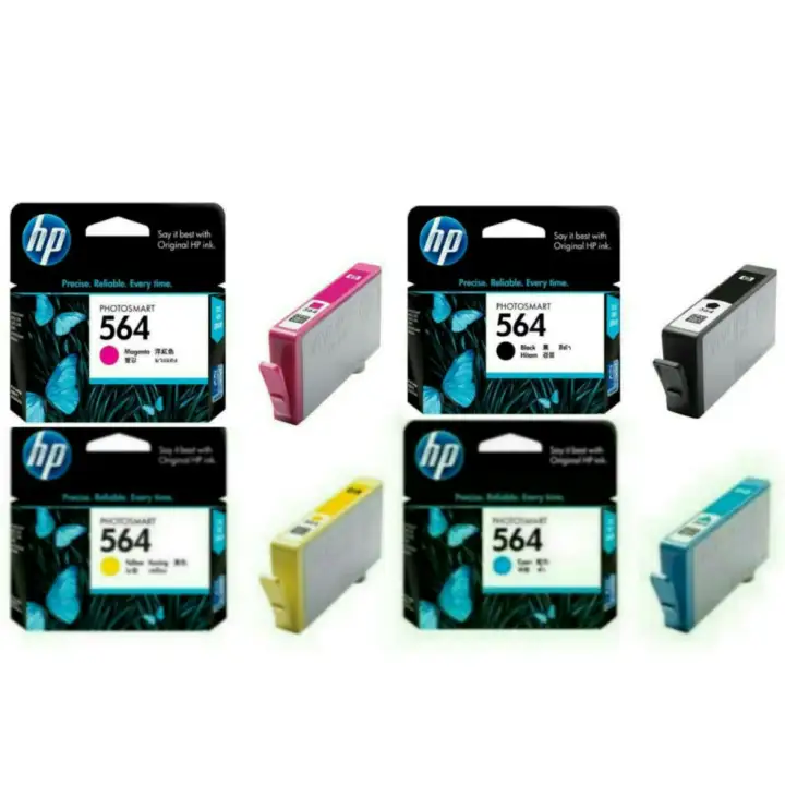 Paketan Tinta Hp 564 Black Dan 564 Color C Y M Original Lazada Indonesia