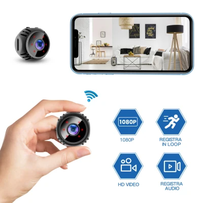YQi Mini Camera Smart HD 1080P Home Monitor 3D Panoramic HD Home Surveillance IP Camera CCTV Camera Connect to Cellphone Wireless WIFI Network Security Camera