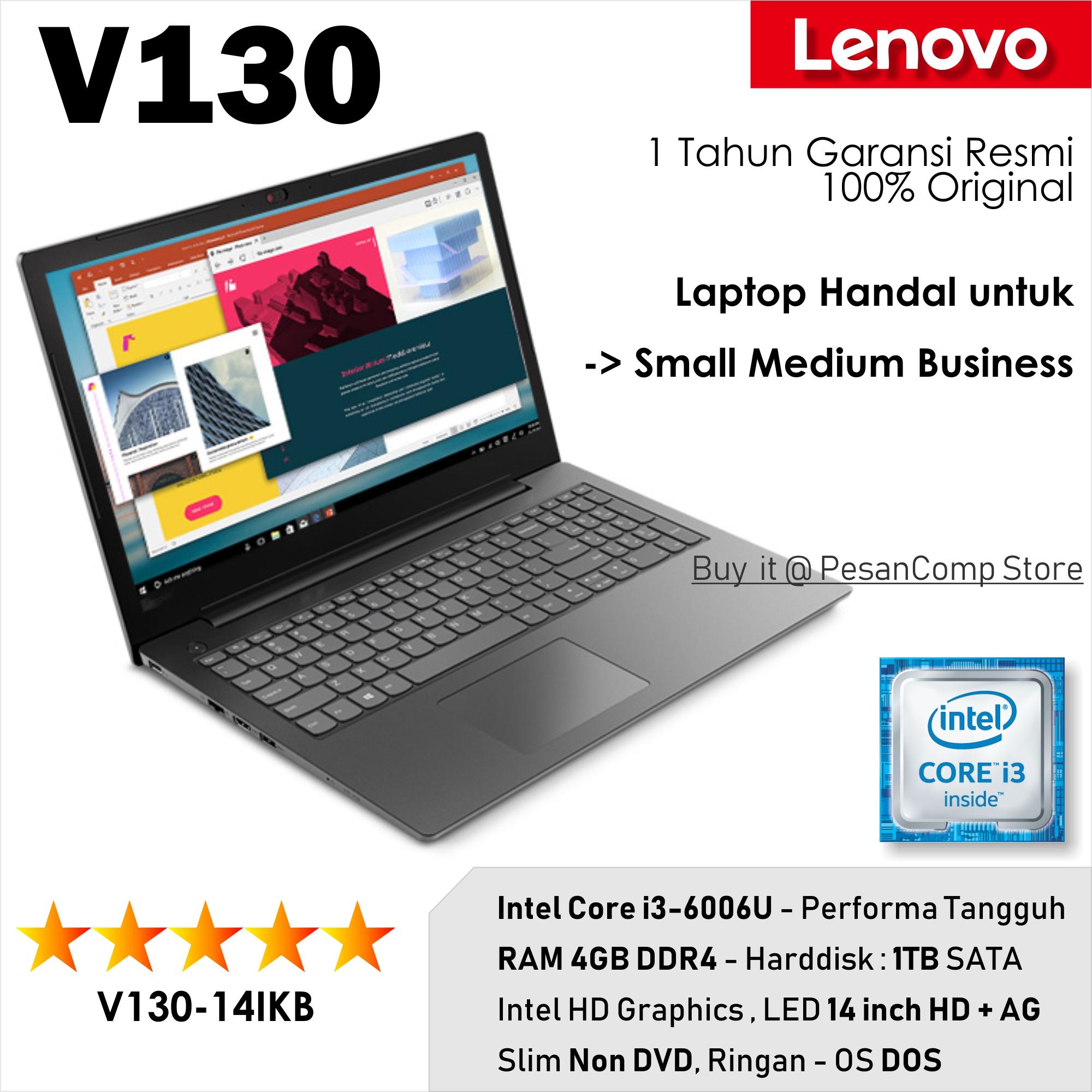 Lenovo V130 -14IKB HEID intel core i3 4GB 1TB Dos 14 inch intel HD 1 Tahun Garansi Resmi