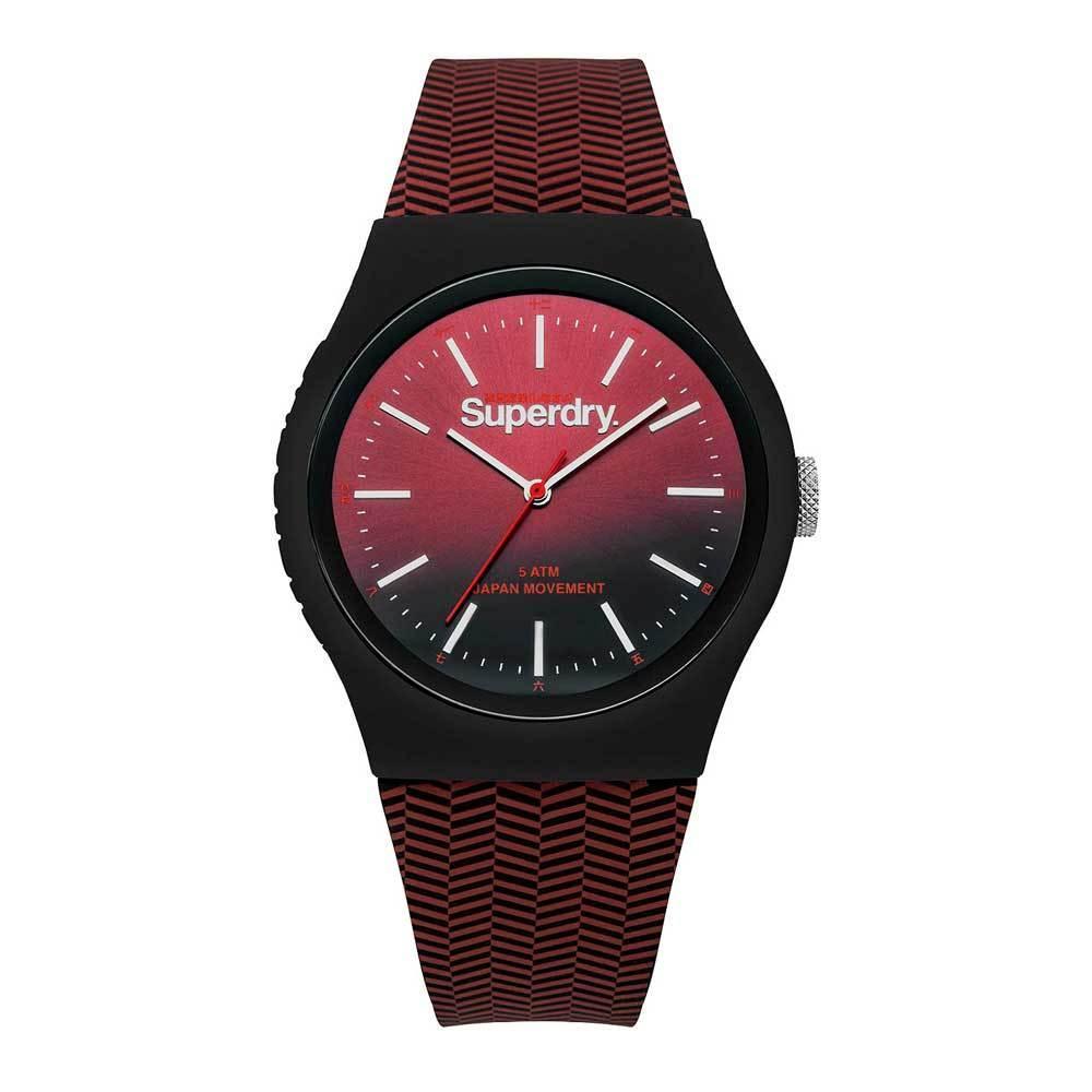 red superdry watch