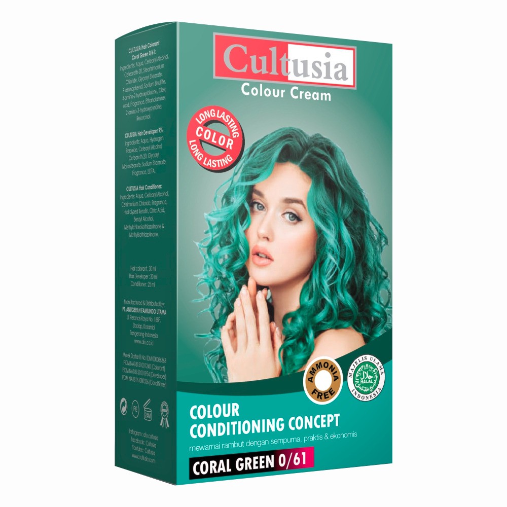 Cultusia Hair Color Coral Green 30ml | Lazada Indonesia