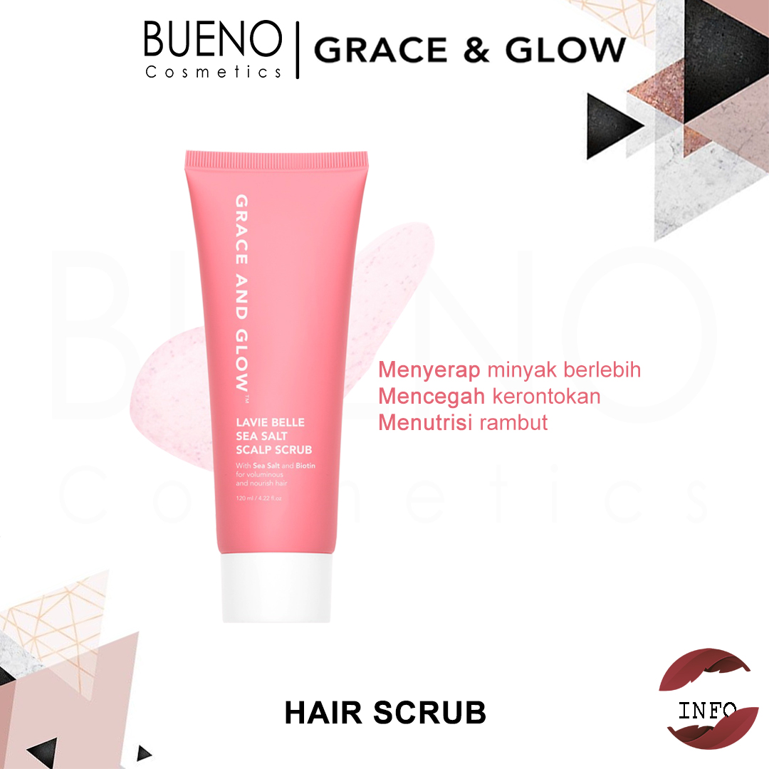 GRACE AND GLOW LAVIE BELLE SEA SALT HAIR SCALP SCRUB MENYERAP MINYAK