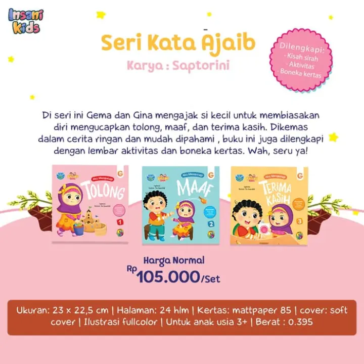 Diskon Ceria Buku Cerita Anak Islam Seri Kata Ajaib Sedia Juga Buku Tulis Sekolah Buku Diary Remaja Buku Belajar Menulis Huruf Dan Angka Buku Novel Buku Gambar Mewarnai Buku Catatan Buku Dongeng Lazada Indonesia
