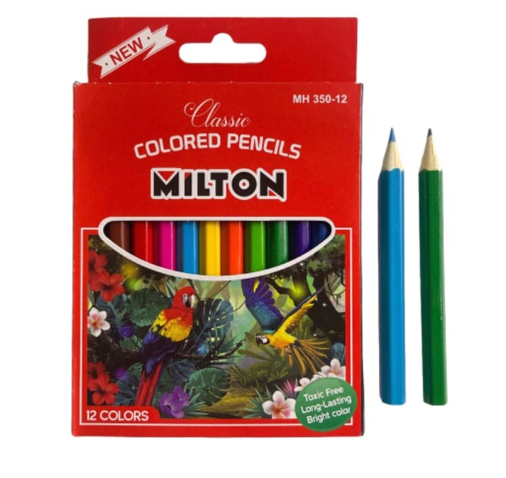 short colored pencils - pensil warna pendek pensil gambar 12 warna ...