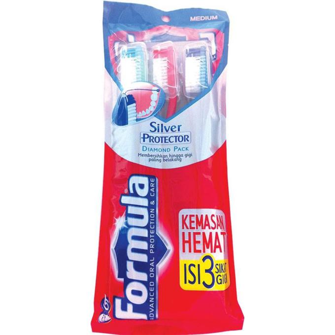 Formula Sikat Gigi Silver Protector Diamond 3pcs
