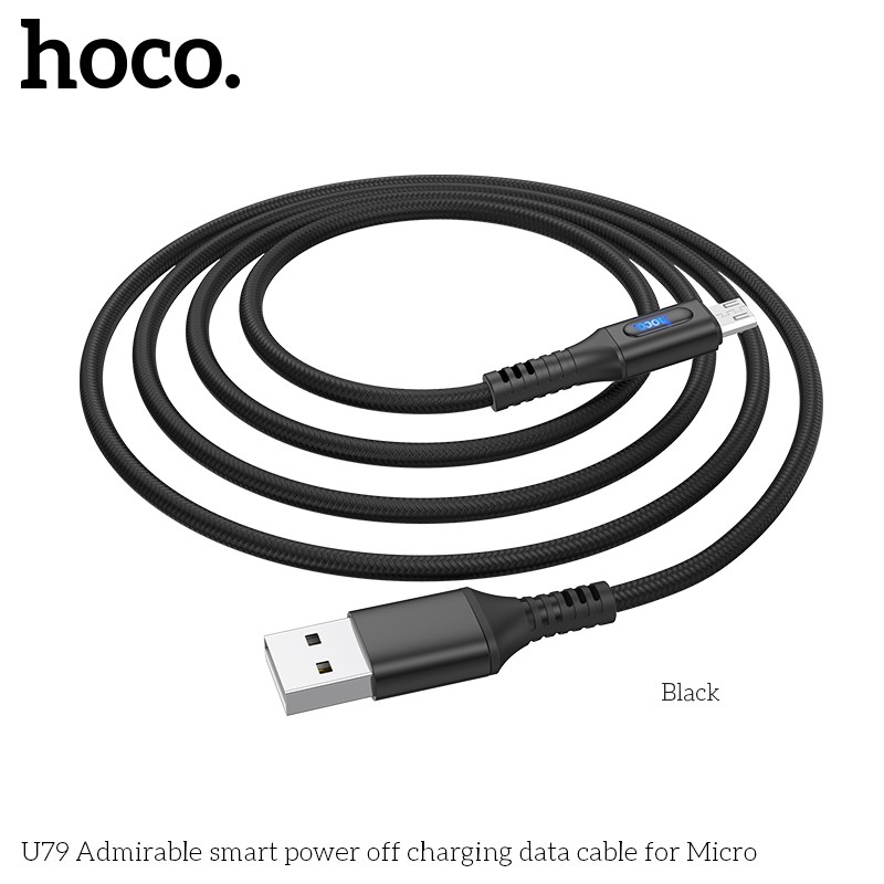 Hoco U79 Kabel Data Kabel Cas Hp Automatic Power Off Fast Charging 24a Type C Micro Usb 8325