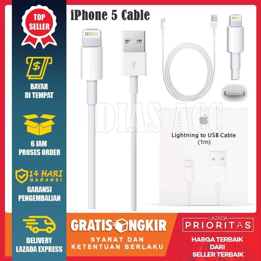 Kabel Data Lightning USB Cable For Iphone Original 5/5s/6/6s/6 plus - Putih