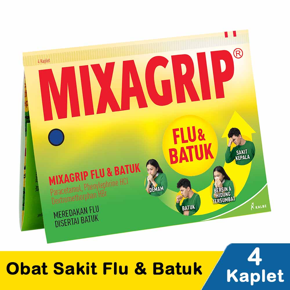 Mixagrip Obat Sakit Flu & Batuk 1 STRIp - 4 Tablet | Lazada Indonesia