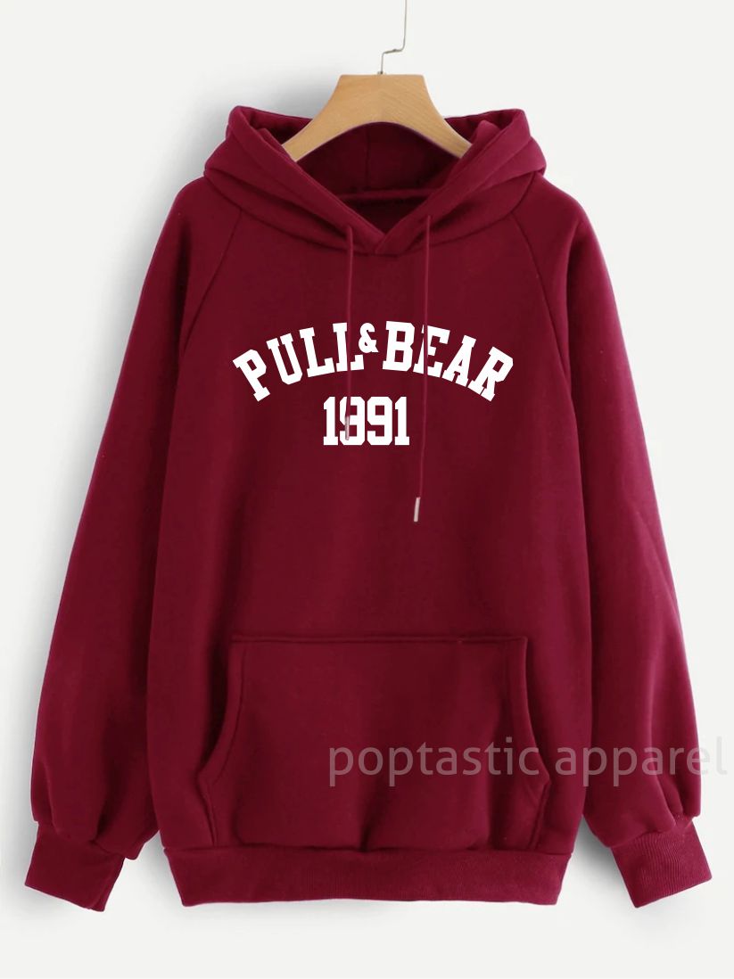 Hoodie pull and bear merah outlet maroon