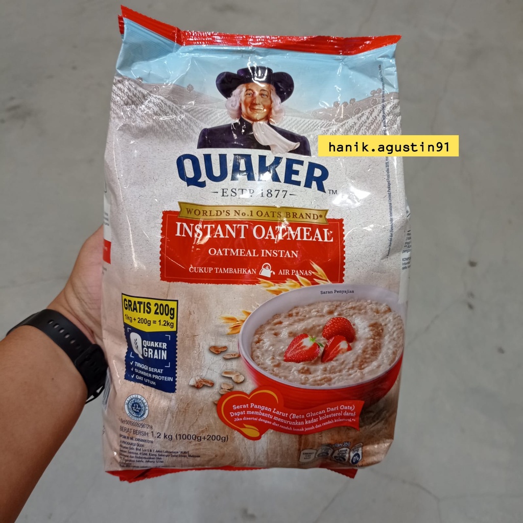 Quaker Instant Oatmeal 1200 Gr Merah 1 2 Kg Lazada Indonesia