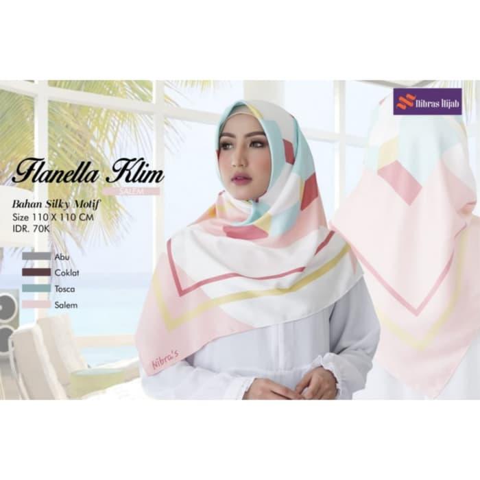 PROMO Jilbab segiempat scraft motif silky ori flanella klim ori Nibras TERBARU
